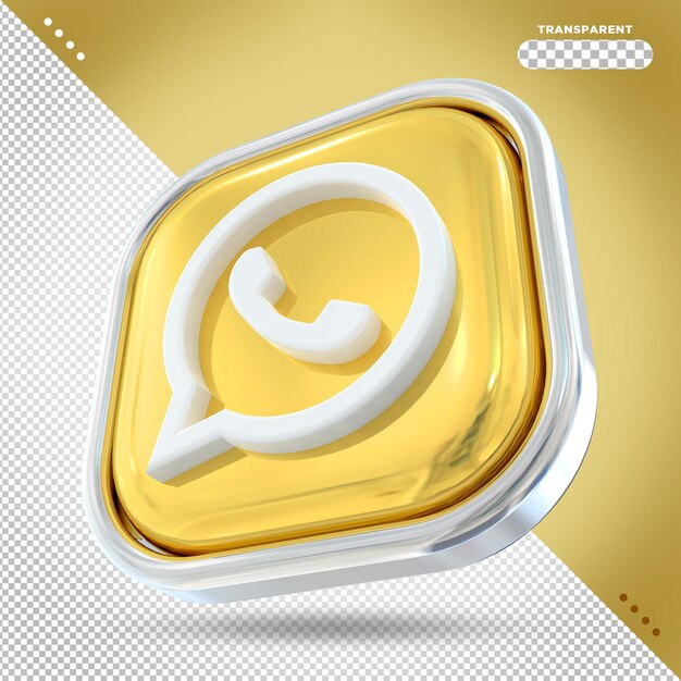 Whatsapp icon social media gold styles