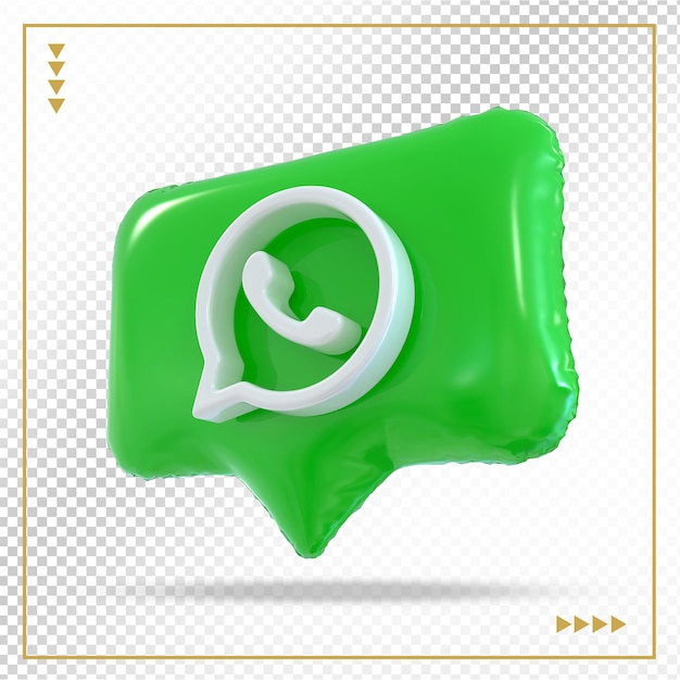 Whatsapp Ikona Social Media Balony 3d