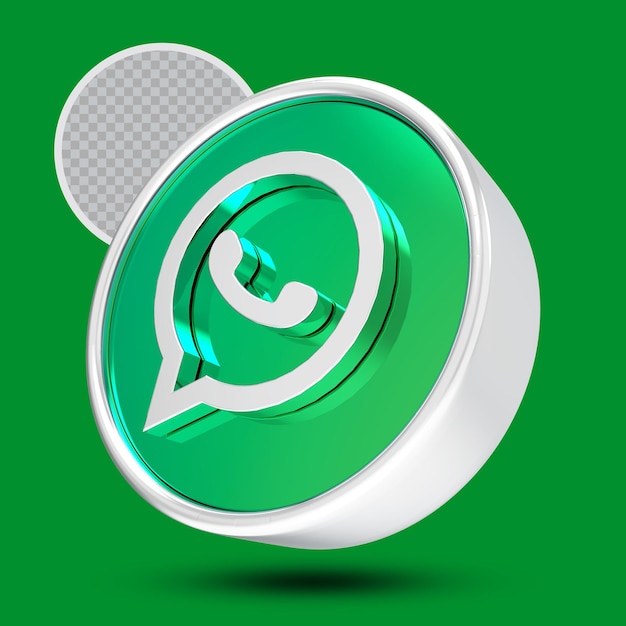 Whatsapp isolato 3d reso icona