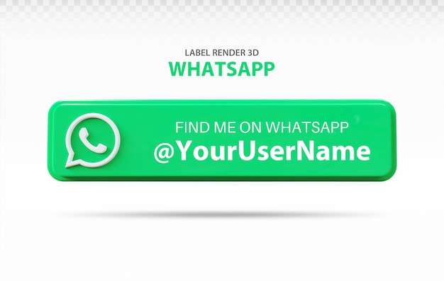 Whatsapp-label voor sociale media 3d