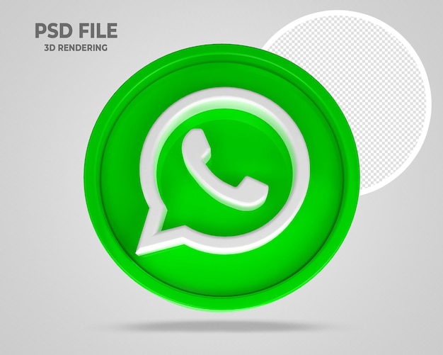 Whatsapp Logo 3D Render Style