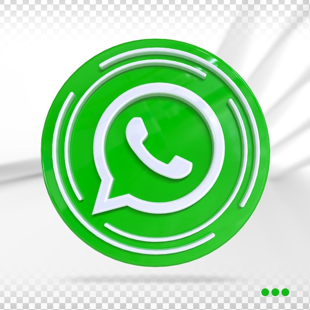 Whatsapp logo social media 3d concept