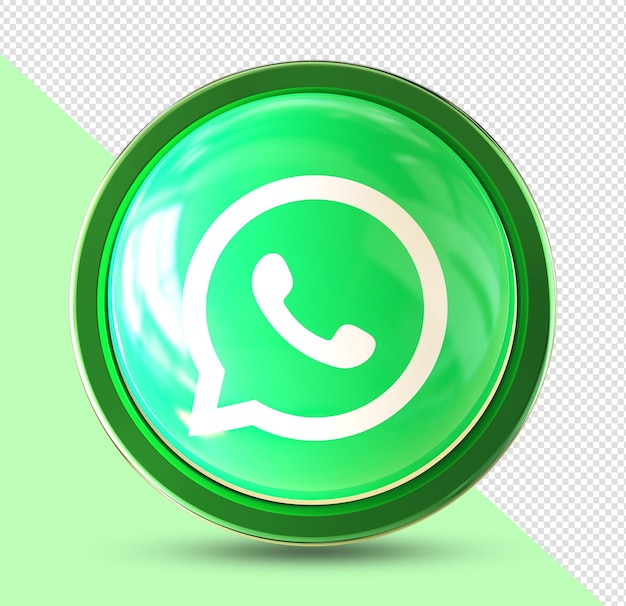 PSD whatsapp logo social media 3d