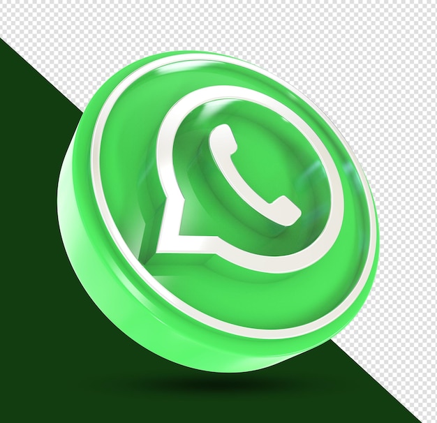 Whatsapp logo social media 3d