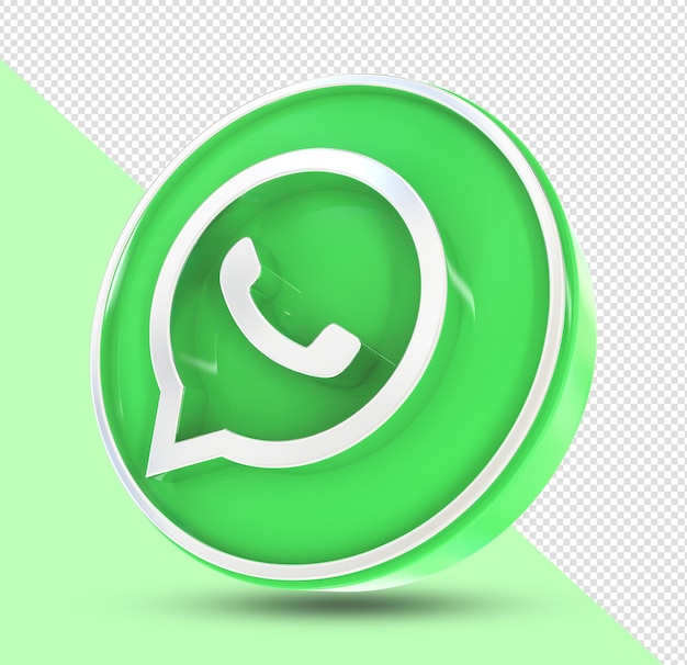 PSD whatsapp-logo sociale media 3d