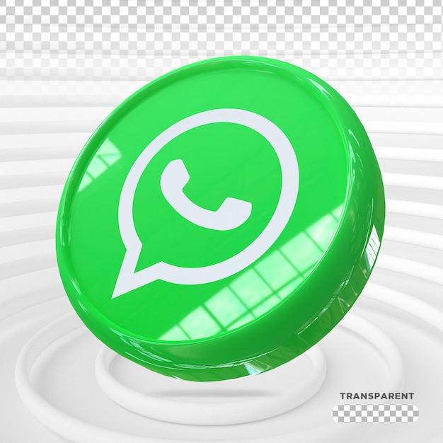 Логотип whatsapp в социальных сетях 3d render