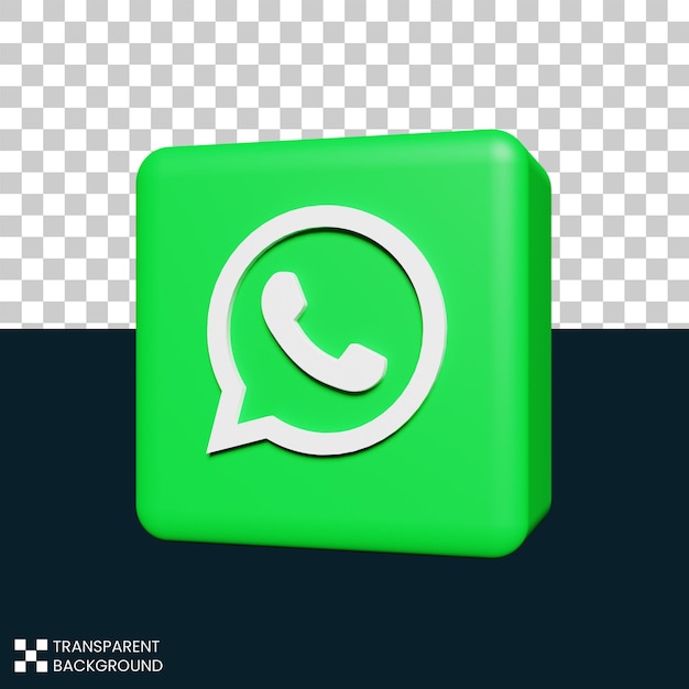 Whatsapp-pictogram 3d-rendering