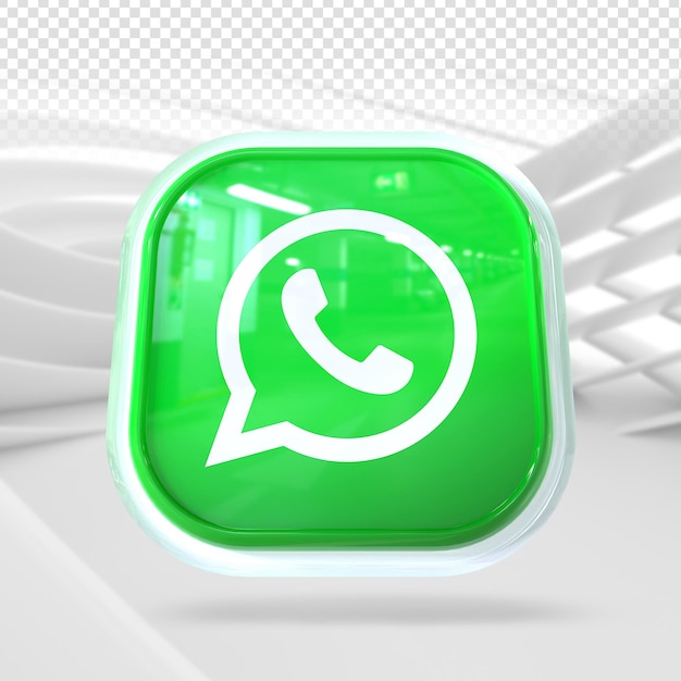 Whatsapp-pictogram 3d sociale media