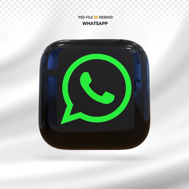 Whatsapp-pictogram 3d-weergave