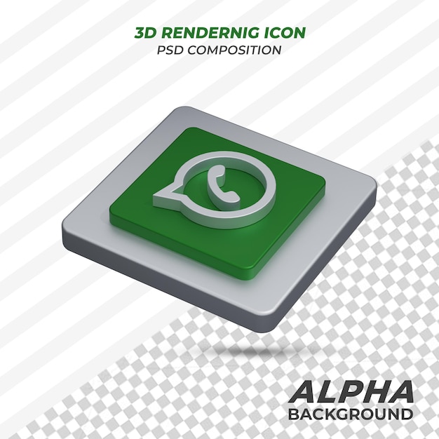 whatsapp-pictogram in 3D-rendering