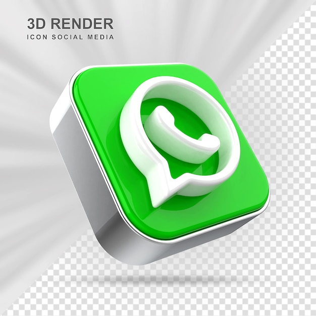 Whatsapp 소셜 미디어 3d 아이콘