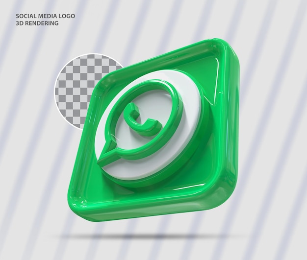 3d рендеринг социальных сетей whatsapp