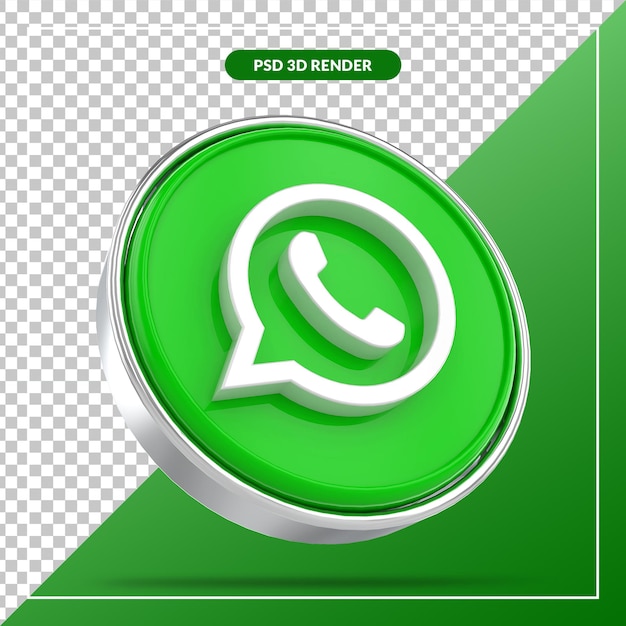 Whatsapp social media stili 3d