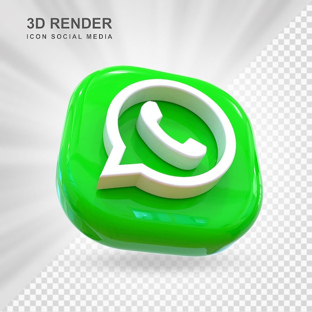 Whatsapp social media icon 3d