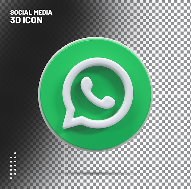 Значок социальных сетей WhatsApp 3d