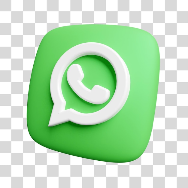 whatsapp social media icon 3d