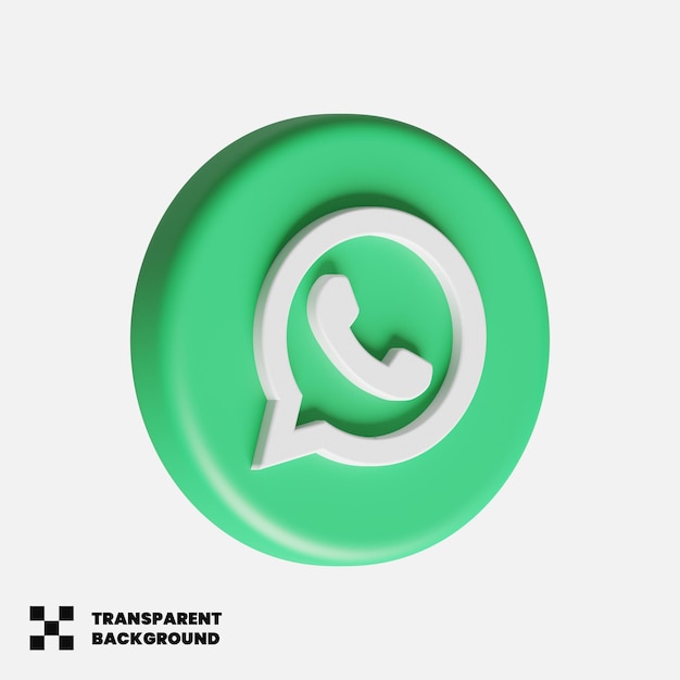 Whatsapp 소셜 미디어 아이콘 3d 렌더링