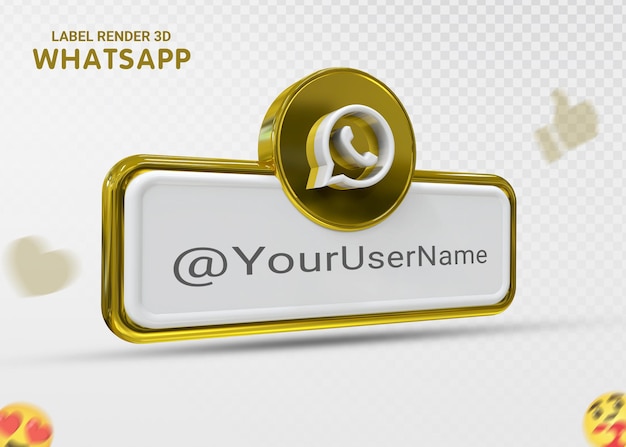 Whatsapp Social Media Icon Logo Dolny Trzeci Baner Internetowy Projekt 3d Renderuje Kolor Złoty