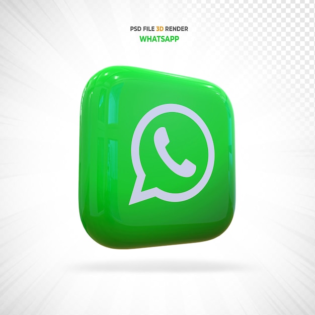 Whatsapp Social media iconen 3D