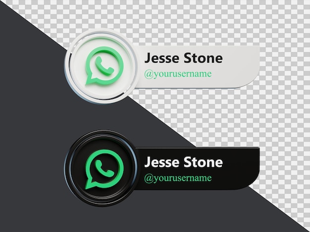 PSD whatsapp social media label mockup