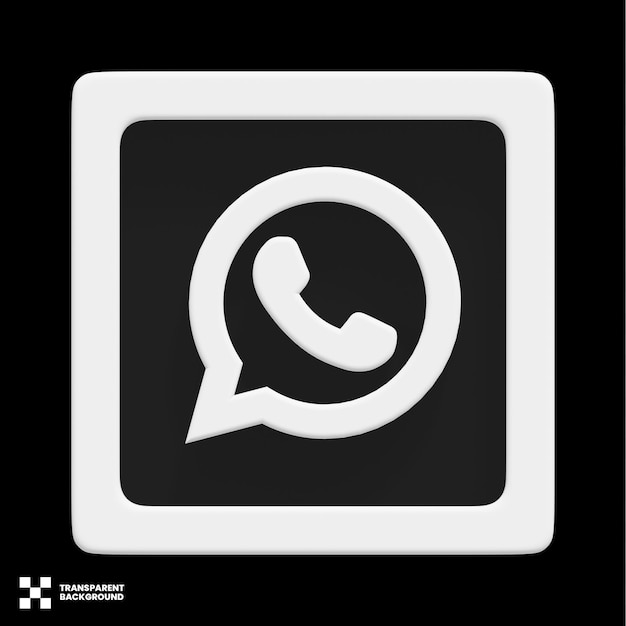 WhatsApp sociale media icoon 3D