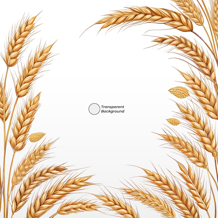 PSD wheat ears illustration golden harvest design for marketing packaging amp branding