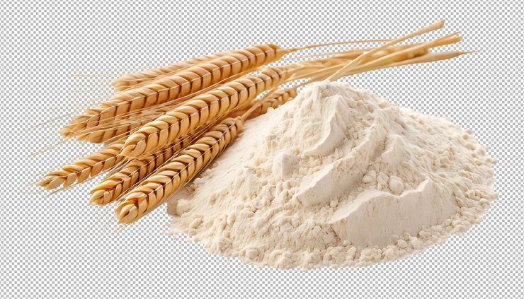 PSD wheat flour and wheat stalks