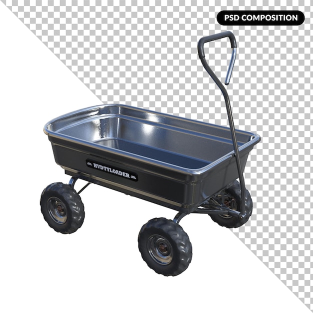 Wheel barrow isoleren 3d