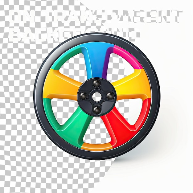 PSD Икона колеса, используемая для веб-печати и мобильного приложения изолирована на прозрачном фоне