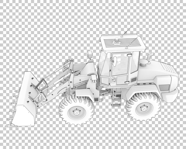 투명 배경 3d 렌더링 그림에 휠 로더