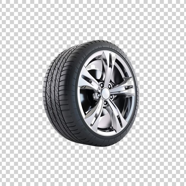 PSD a wheel and tire are on a transparent background