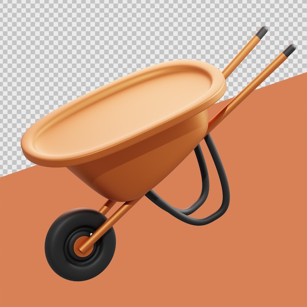 PSD wheelbarrow 3d medical illustrations