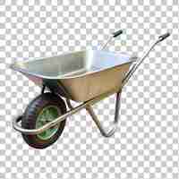 PSD wheelbarrow isolated on transparent background