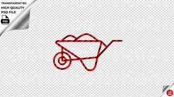 PSD wheelborrow design2 vector icon red striped tile psd transparent