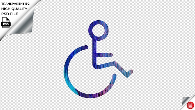 PSD wheelchair colorful painted wall psd transparent
