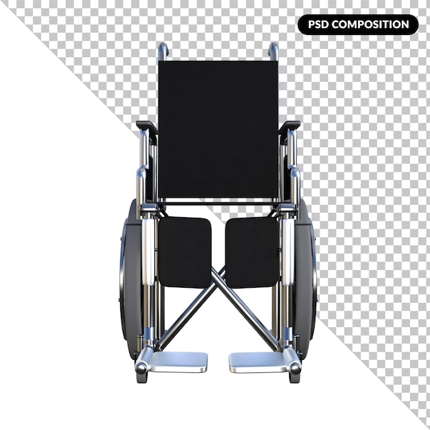 PSD wheelchair isolated 3d