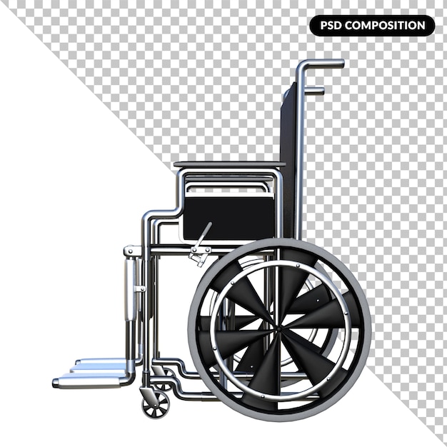 Wheelchair isolated 3d