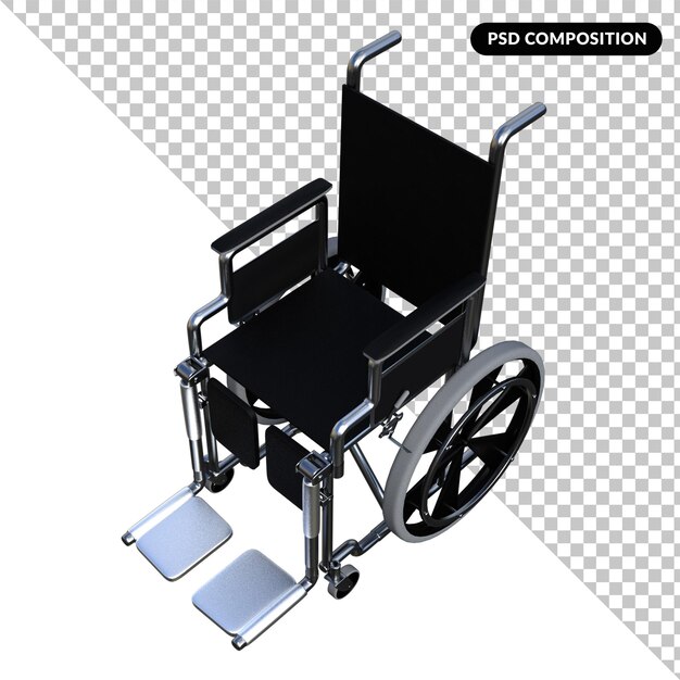 PSD wheelchair isolated 3d