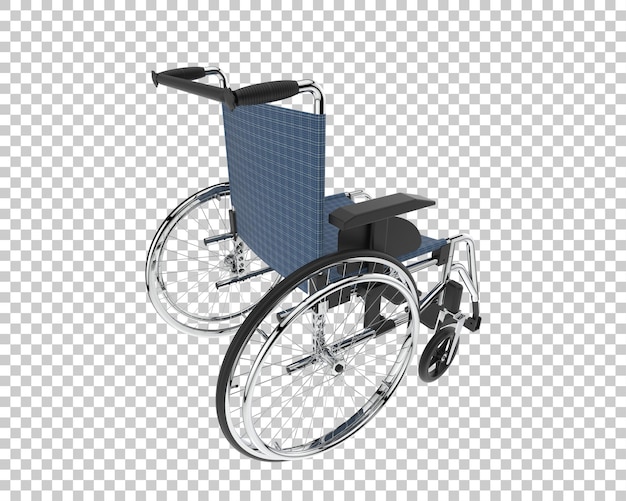 Wheelchair isolated on background 3d rendering illustration