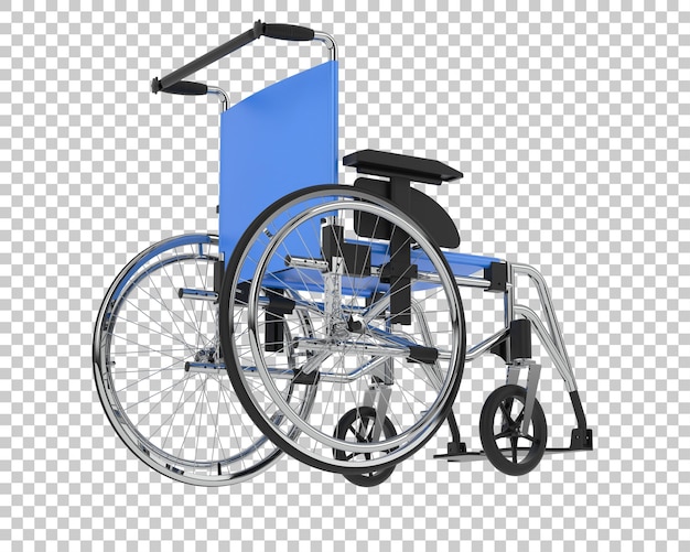 PSD wheelchair isolated on background 3d rendering illustration