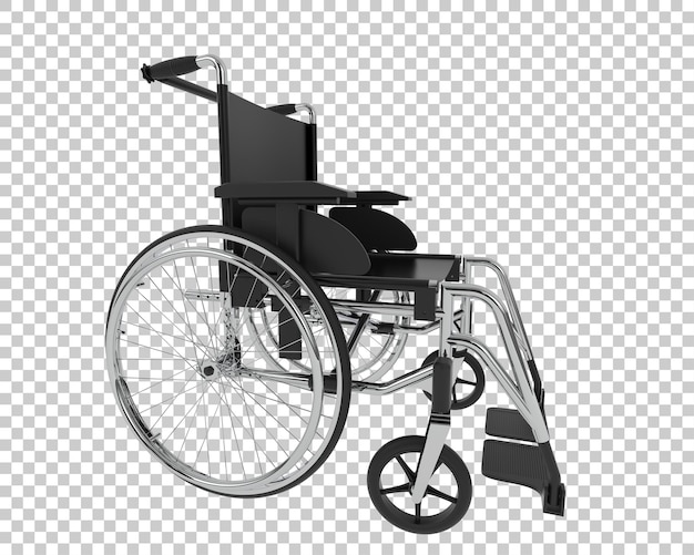 Wheelchair isolated on background 3d rendering illustration