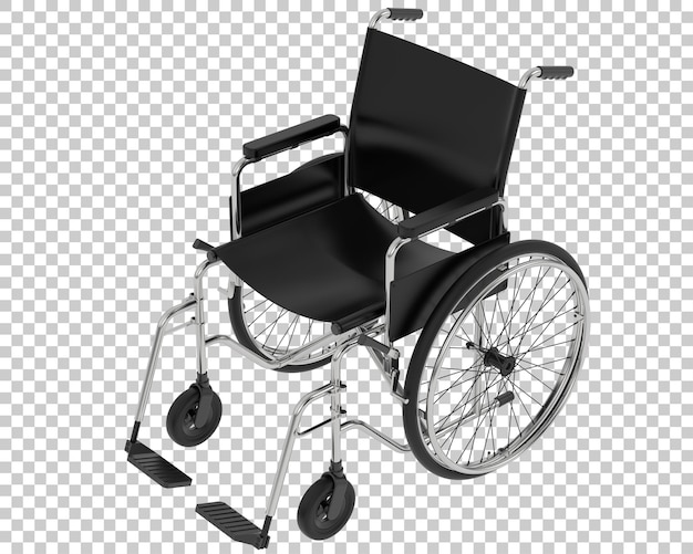 透明な背景の車椅子3dレンダリングイラスト