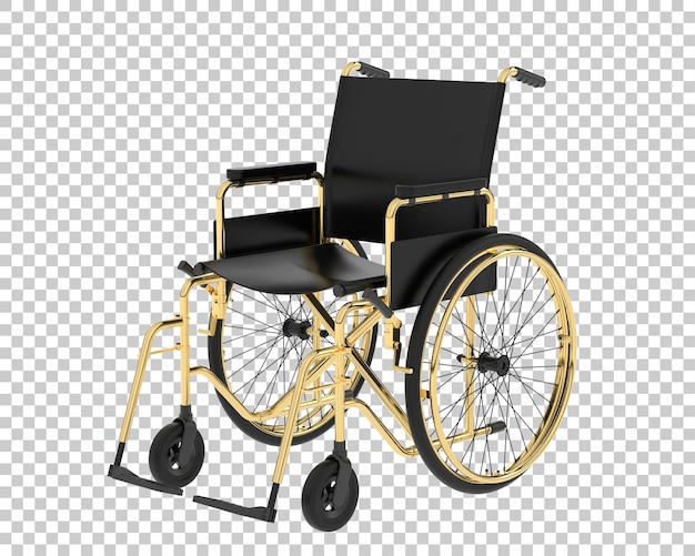 PSD 透明な背景の車椅子3dレンダリングイラスト