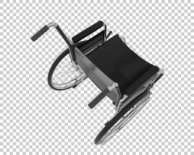 PSD sedia a rotelle su sfondo trasparente 3d rendering illustrazione