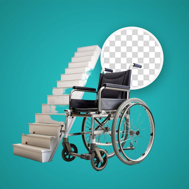 PSD wheelchair on transparent background