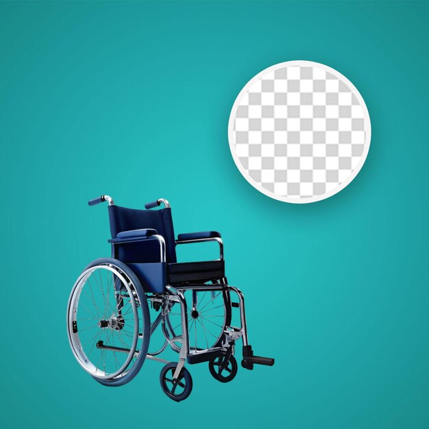 PSD wheelchair on transparent background