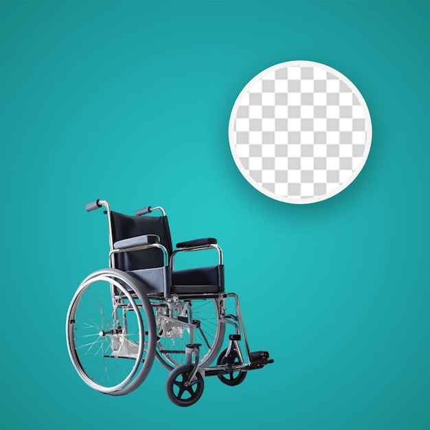 PSD wheelchair on transparent background