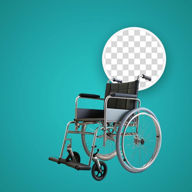 PSD wheelchair on transparent background