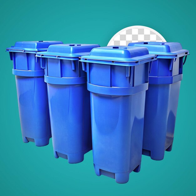 PSD wheelie bin изолирован на белом фоне