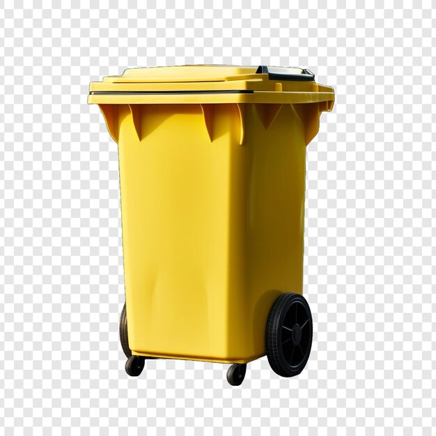 PSD wheelie bin isolated on transparent background